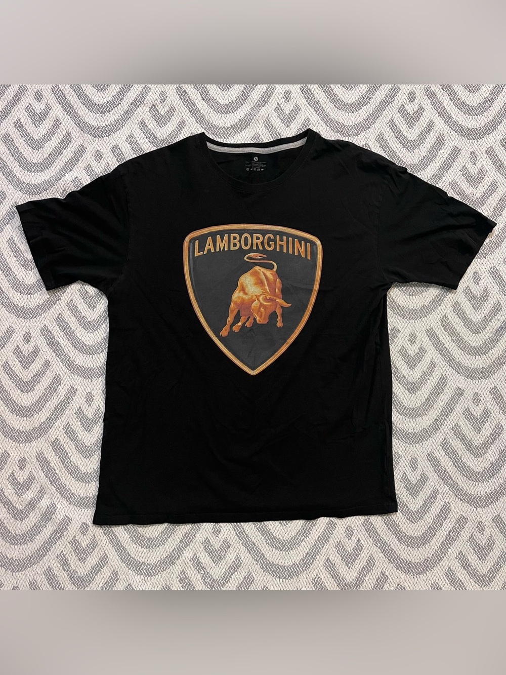 LAMBORGHINI Black Graphic T-Shirt XL